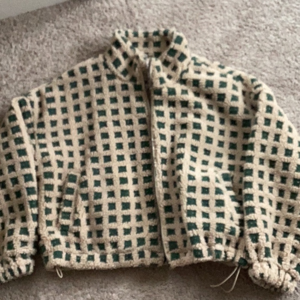 Checkered Zip-Up Jacket